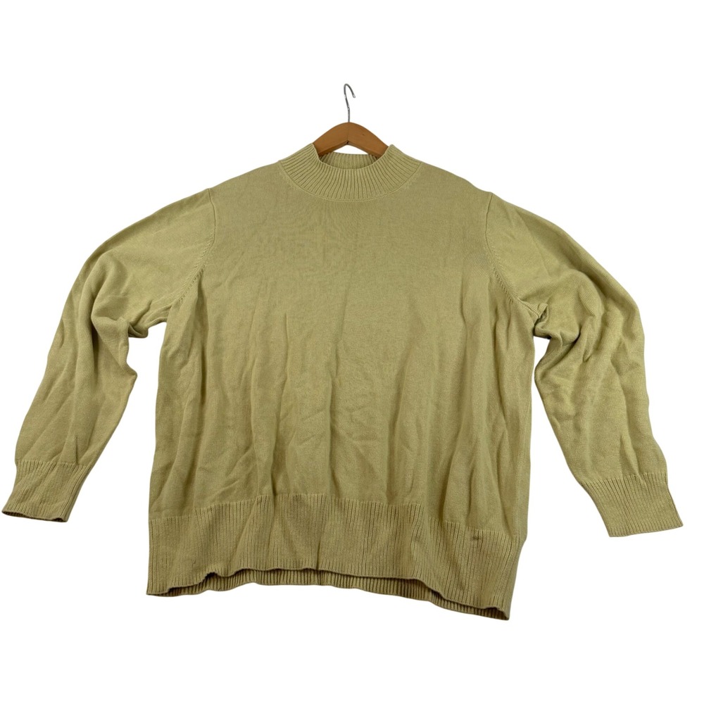 Old Navy Mens XXL Mock Neck Sweater Sage Green Knit Pullover Long Sleeve 1917